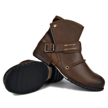 Men's Genuine Leather Combat Boots - Wnkrs