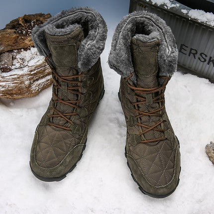 Men's Quilted Plush Winter Boots - Wnkrs