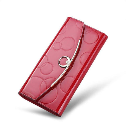 Women's Circle Embossed Leather Wallet - Wnkrs