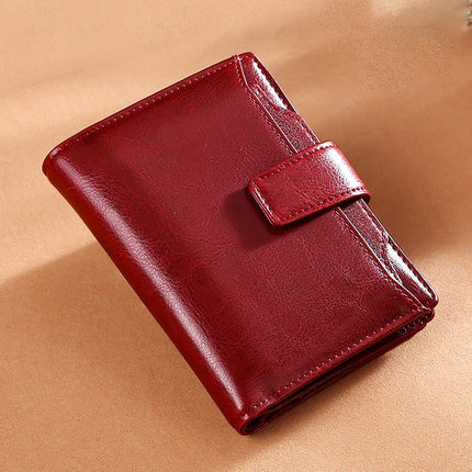 Women's Oil Wax Leather Wallet - Wnkrs