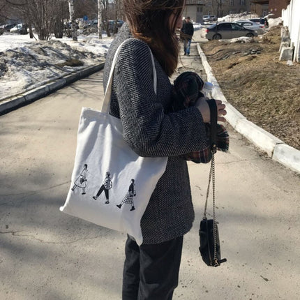 Printed Canvas Tote Bag - Wnkrs