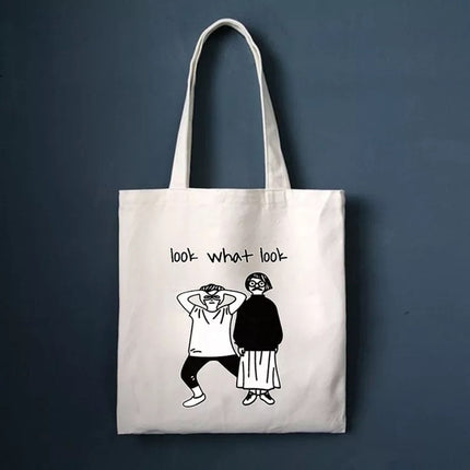 Printed Canvas Tote Bag - Wnkrs