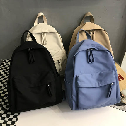 Women's Simple Canvas Backpack - Wnkrs