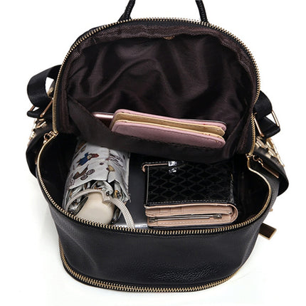 Women's Striped Eco-Leather Backpack - Wnkrs