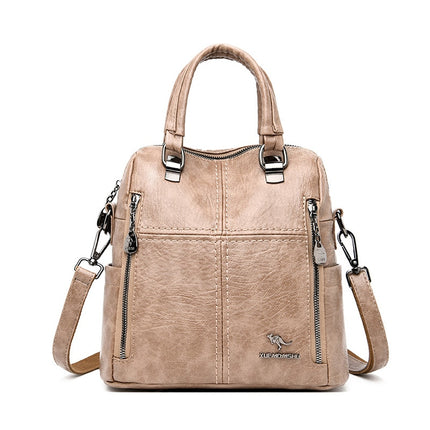 Women' Leather Shoulder Backpack - Wnkrs