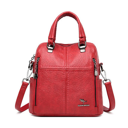 Women' Leather Shoulder Backpack - Wnkrs