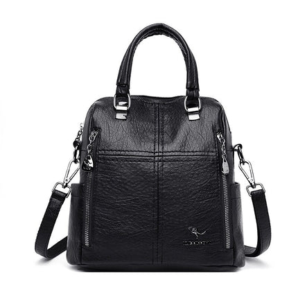Women' Leather Shoulder Backpack - Wnkrs