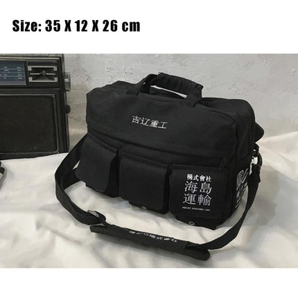 Canvas Unisex Backpack in Black and White - Wnkrs