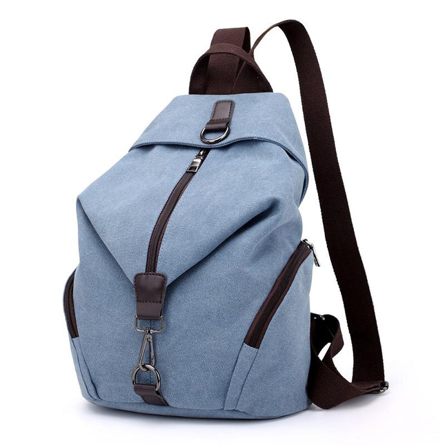 Women's Solid Color Canvas Backpack - Wnkrs