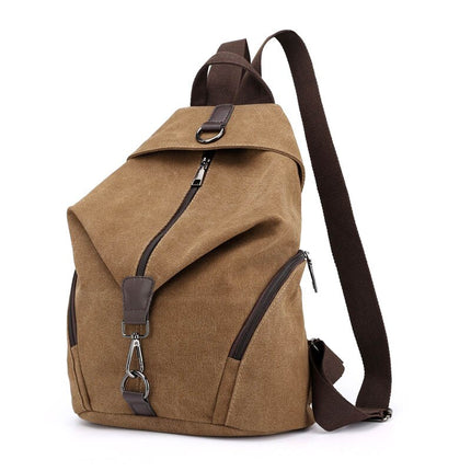 Women's Solid Color Canvas Backpack - Wnkrs