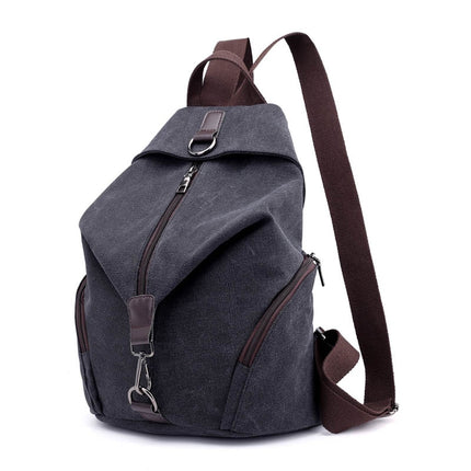 Women's Solid Color Canvas Backpack - Wnkrs