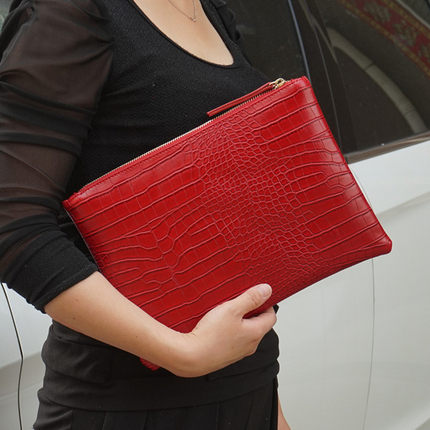 Crocodile Patterned Women's Clutch - Wnkrs