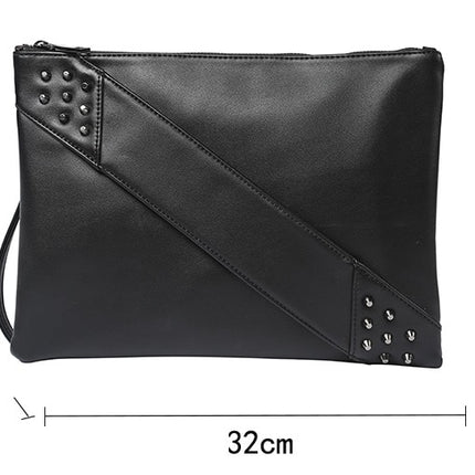 Unisex Rivet Decorated Clutch - Wnkrs