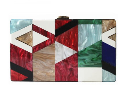 Women's Modern Geometric Pattern Clutch - Wnkrs