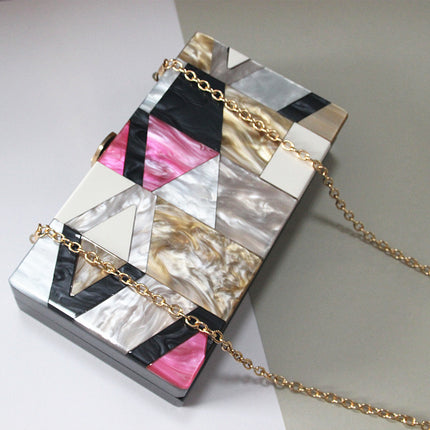Women's Modern Geometric Pattern Clutch - Wnkrs