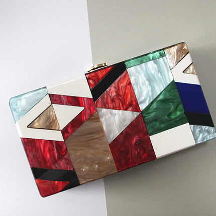 Women's Modern Geometric Pattern Clutch - Wnkrs