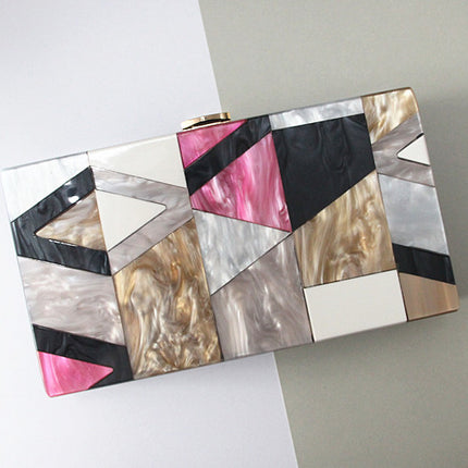 Women's Modern Geometric Pattern Clutch - Wnkrs