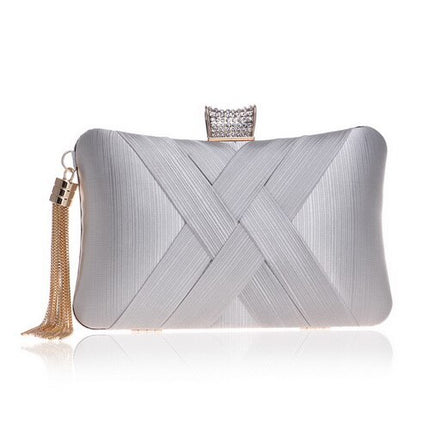 Women's Metal Tassel Clutch Bag - Wnkrs