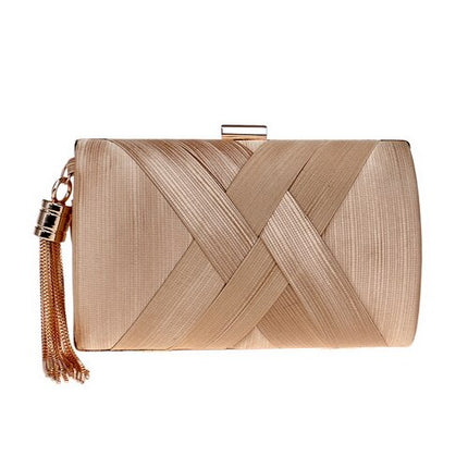 Women's Metal Tassel Clutch Bag - Wnkrs