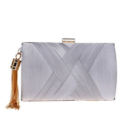 Women's Metal Tassel Clutch Bag - Wnkrs