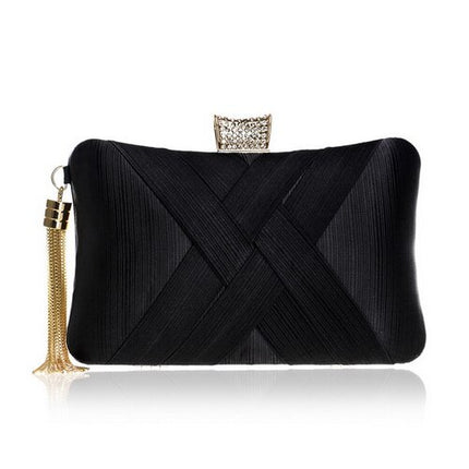 Women's Metal Tassel Clutch Bag - Wnkrs