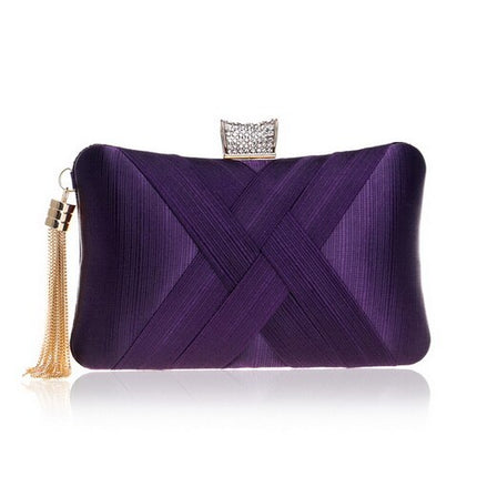 Women's Metal Tassel Clutch Bag - Wnkrs