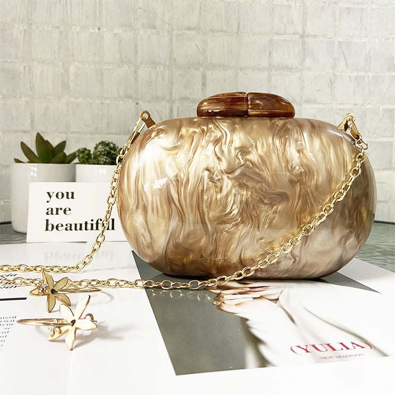 Women's Ellipse Shaped Clutch