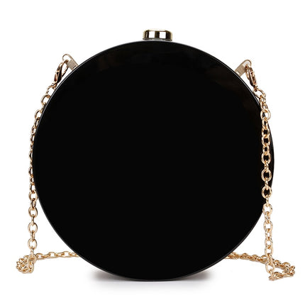 Women's Glossy Design Round Shaped Clutch - Wnkrs