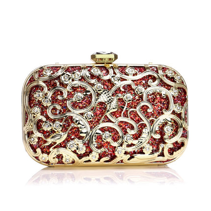 Luxury Style Women's Diamonds Decorated Party Clutch Purse - Wnkrs