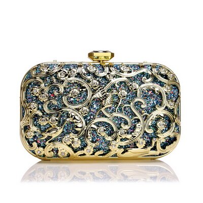 Luxury Style Women's Diamonds Decorated Party Clutch Purse - Wnkrs
