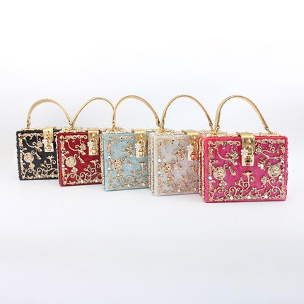 Women's Luxury Floral Patterned Handbag - Wnkrs