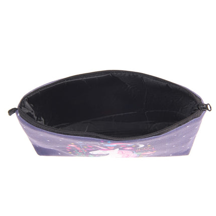 Unicorn Floral Printed Make-Up Cosmetic Bag - Wnkrs