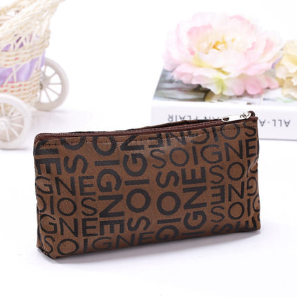 Fashion Letter Design Cosmetic Bags - Wnkrs