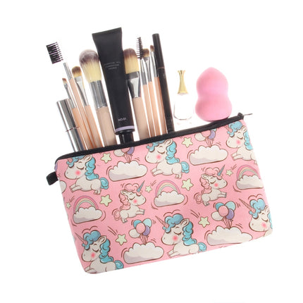 Cute Unicorn Printed Makeup Cosmetic Bag - Wnkrs