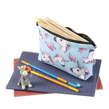 Unicorn / Heart Emoji Patterned Organizer Bag - Wnkrs