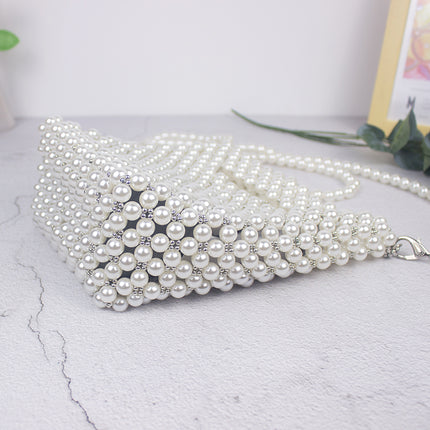 Women's Handmade Crossbody Bag with Pearls - Wnkrs
