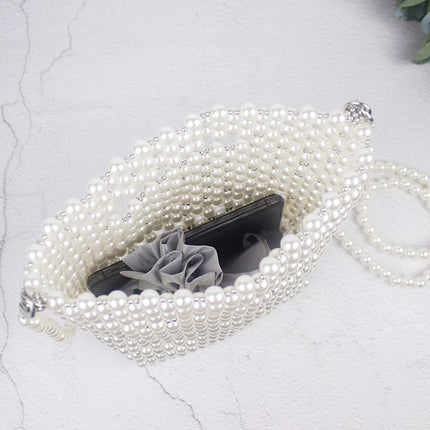 Women's Handmade Crossbody Bag with Pearls - Wnkrs