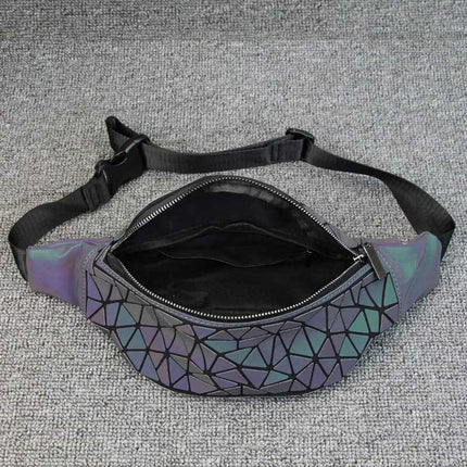 Mosaic Design Holographic Waist Bag - Wnkrs