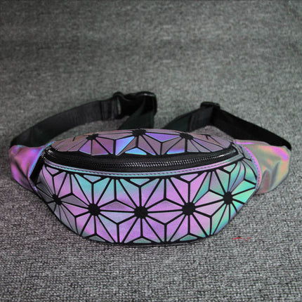 Mosaic Design Holographic Waist Bag - Wnkrs