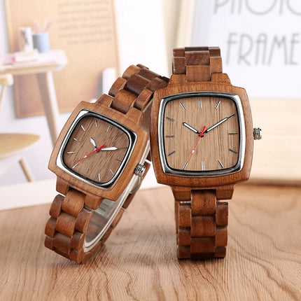 Men's and Women's Rectangular Wood Watch - wnkrs