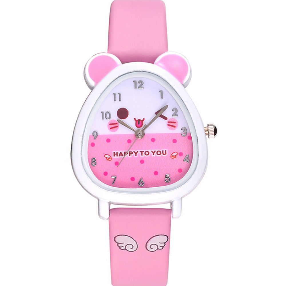 Kid's Cartoon Cat Shaped Quartz Watch