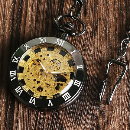 Men's Steampunk Style Transparent Pocket Watch - wnkrs