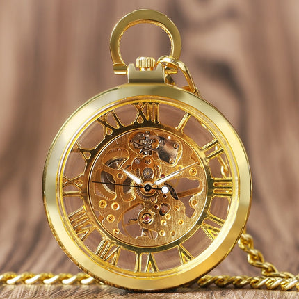 Men's Steampunk Style Transparent Pocket Watch - wnkrs