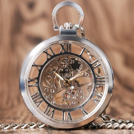 Men's Steampunk Style Transparent Pocket Watch - wnkrs