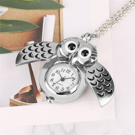 Vintage Owl Shaped Pocket Watch - wnkrs