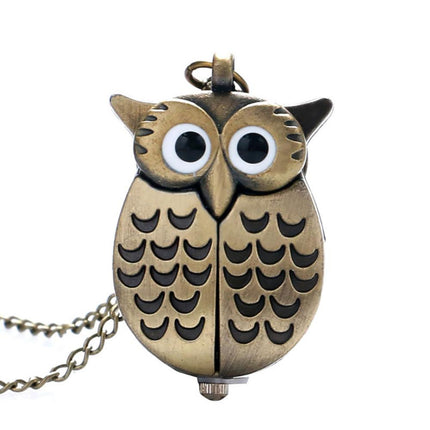 Vintage Owl Shaped Pocket Watch - wnkrs