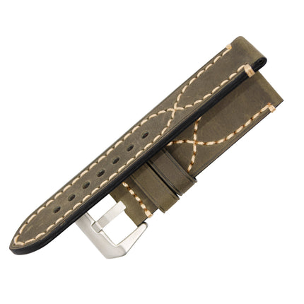 Stitched Leather Casual Watchband - wnkrs