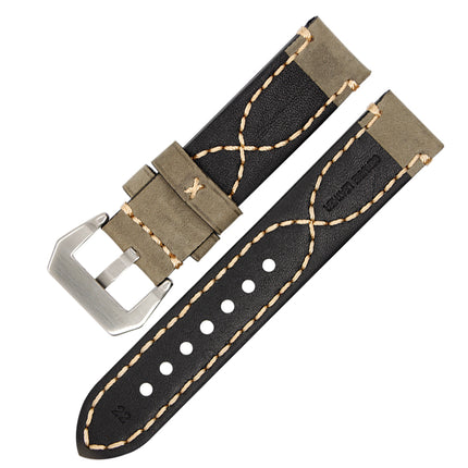 Stitched Leather Casual Watchband - wnkrs