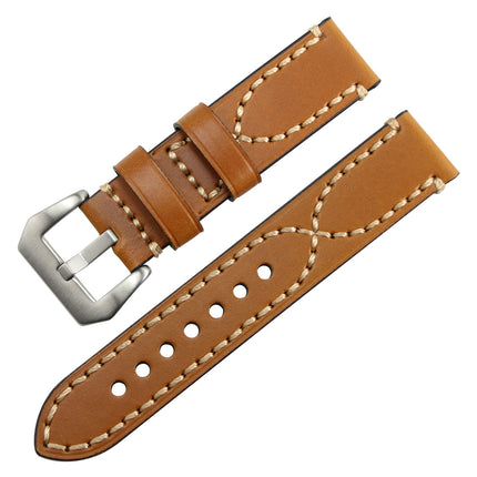 Stitched Leather Casual Watchband - wnkrs