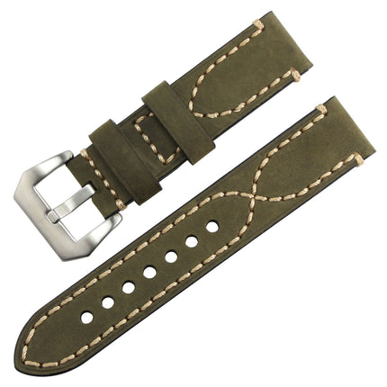 Stitched Leather Casual Watchband - wnkrs